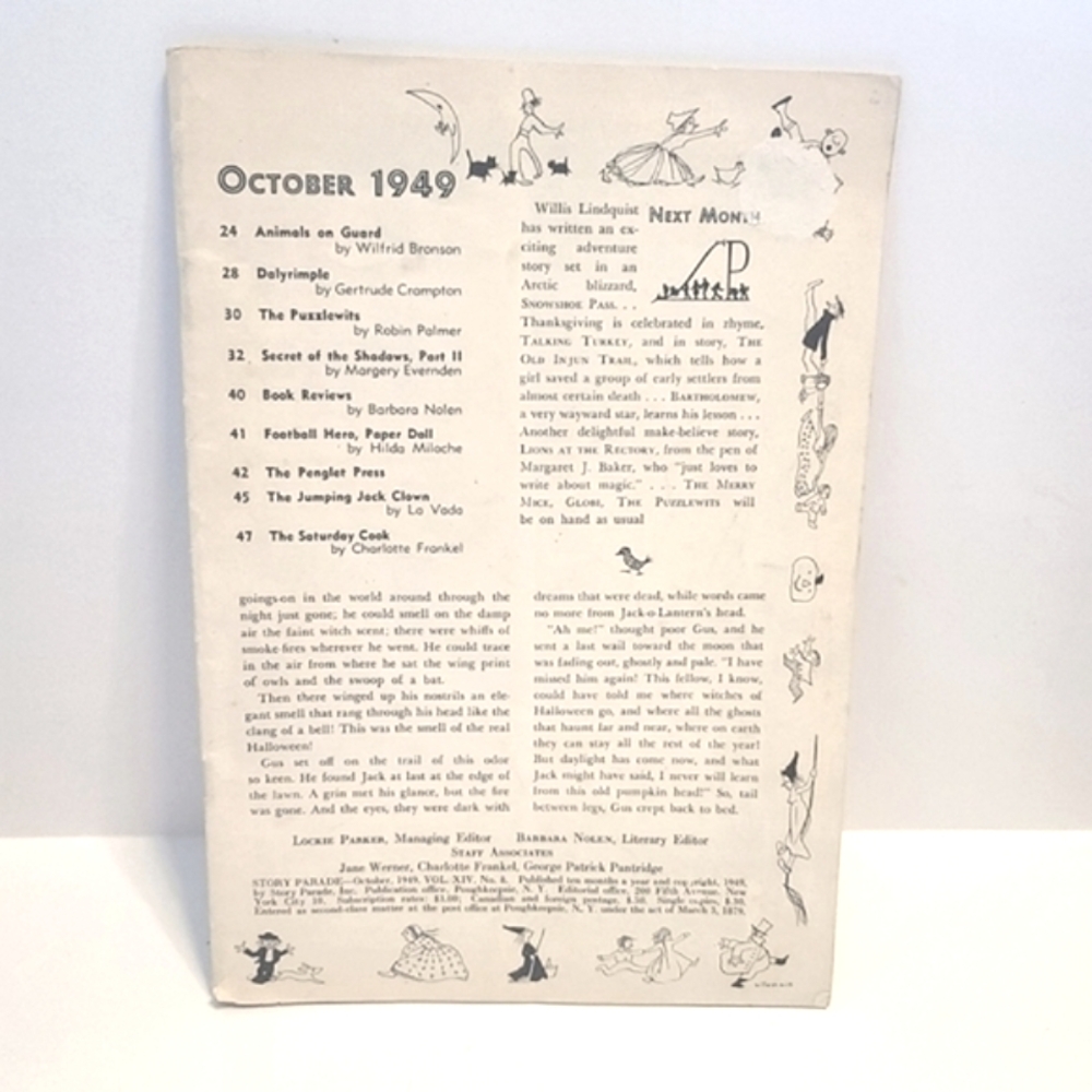 Rare vintage magazine Story Parade October 1949 Halloween edition